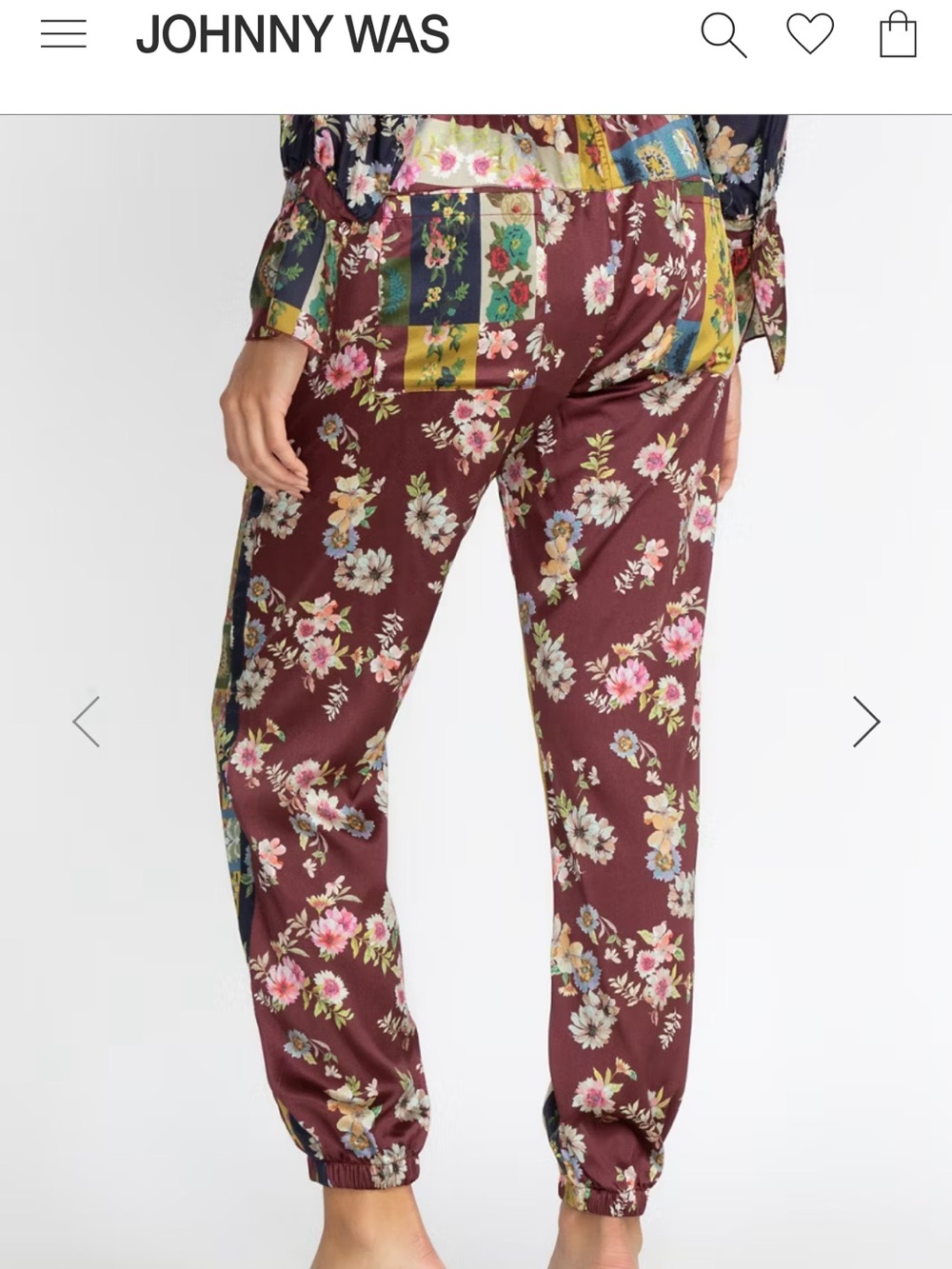 Johnny Was Laurie Presley silk joggers (new without tags) - Picture 3 of 4